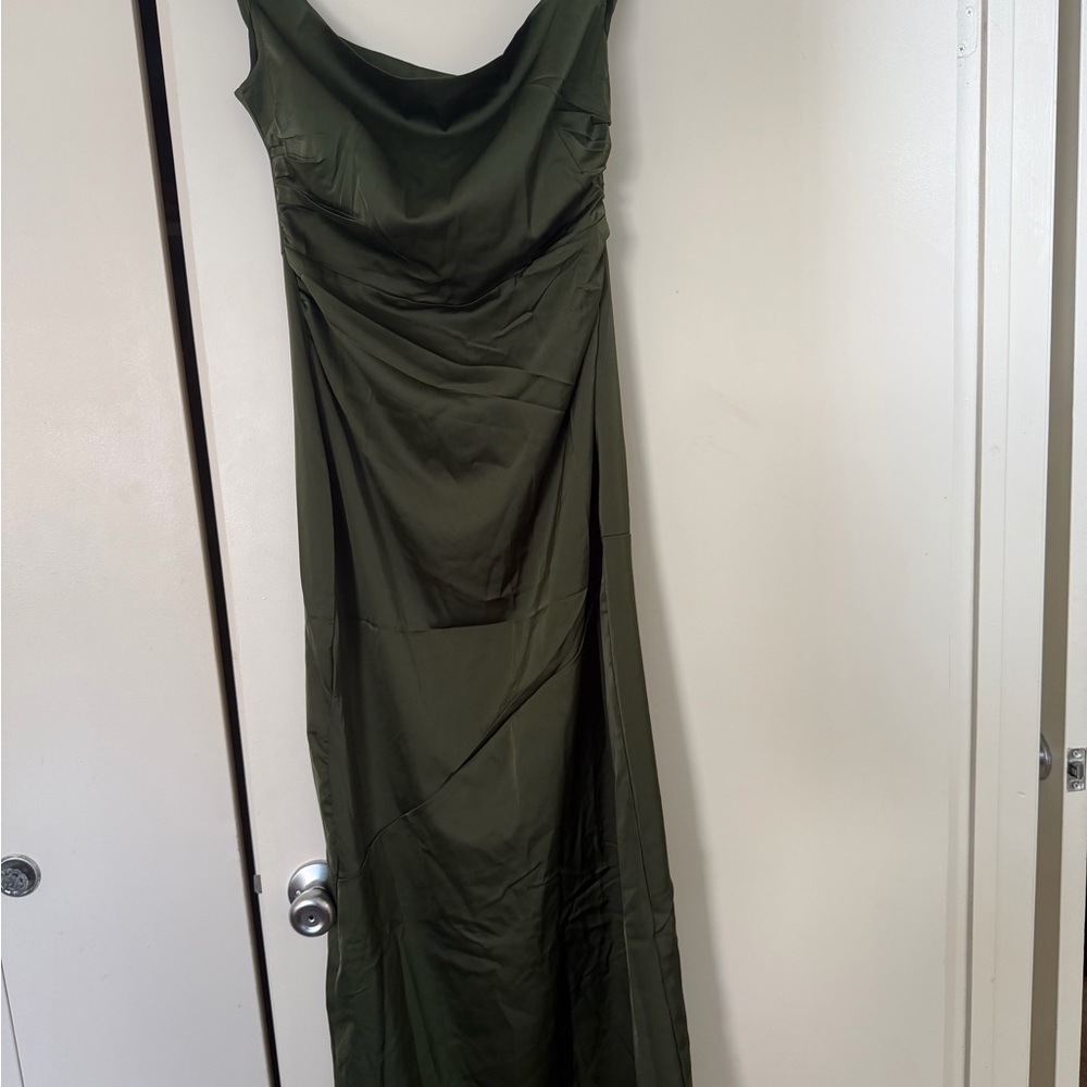 Frida Olive Green Bridesmaids Dress